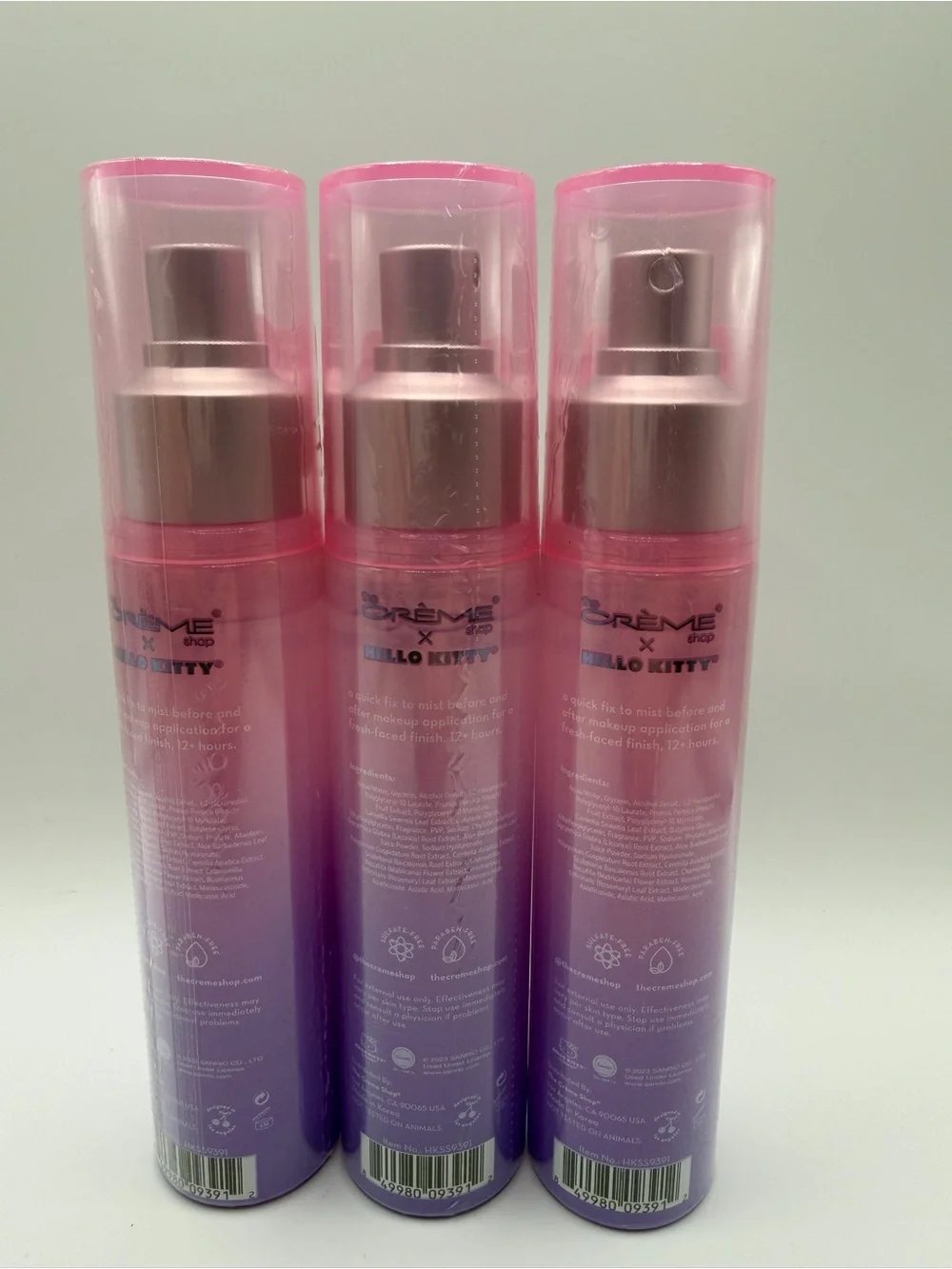 Crème x Hello Kitty Pink Makeup Perfecting Mist — Hydrating Setting Spray